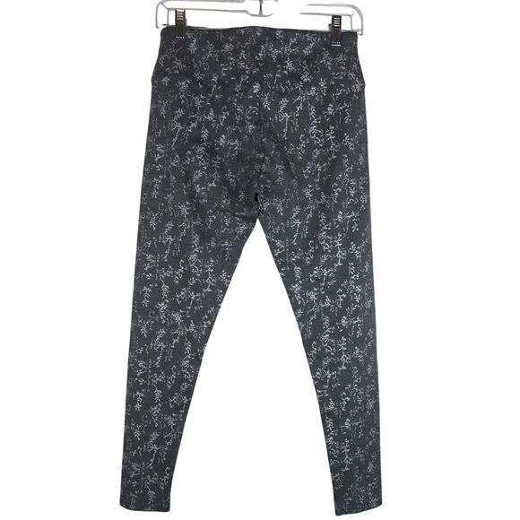 Soft Surroundings Gray Silver Leaf Design Athletic Women's Leggings S - Picture 3 of 5